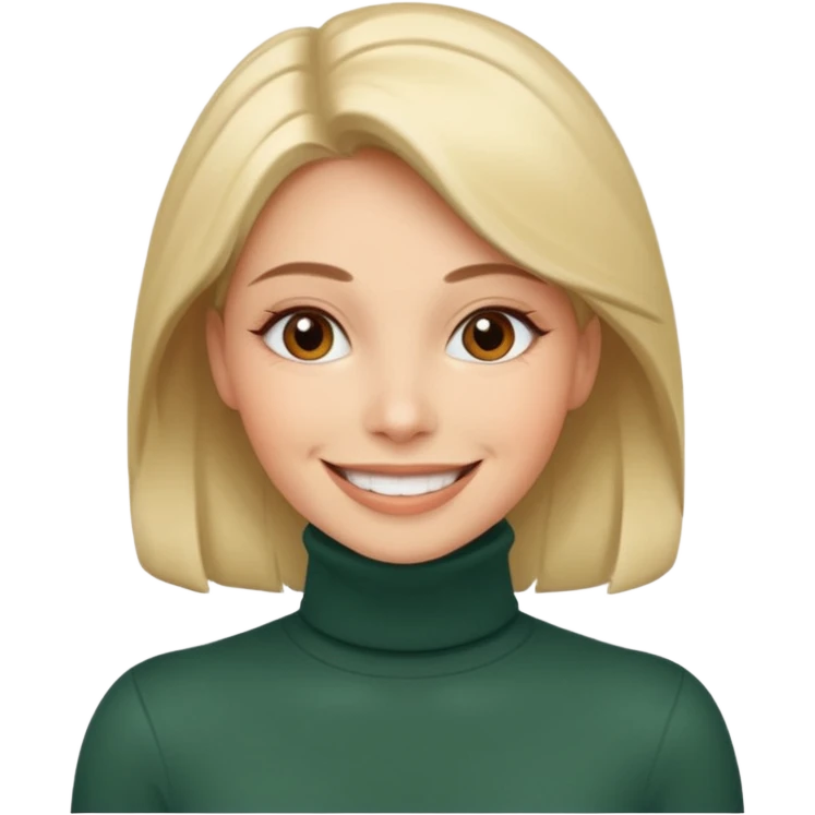 woman in turtle neck emoji