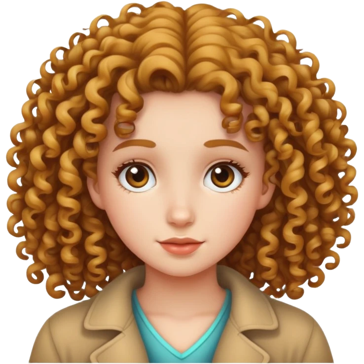 girl with curlu hair emoji