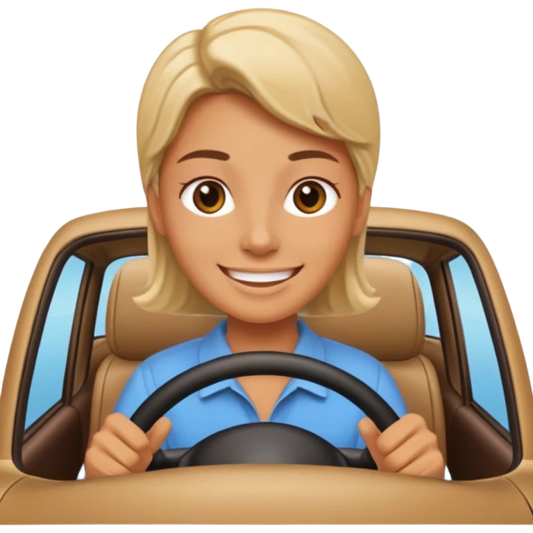 person driving a car emoji