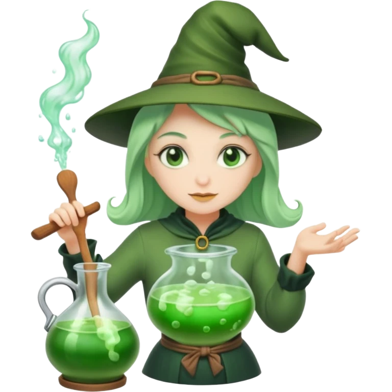 green witch cooking potion emoji