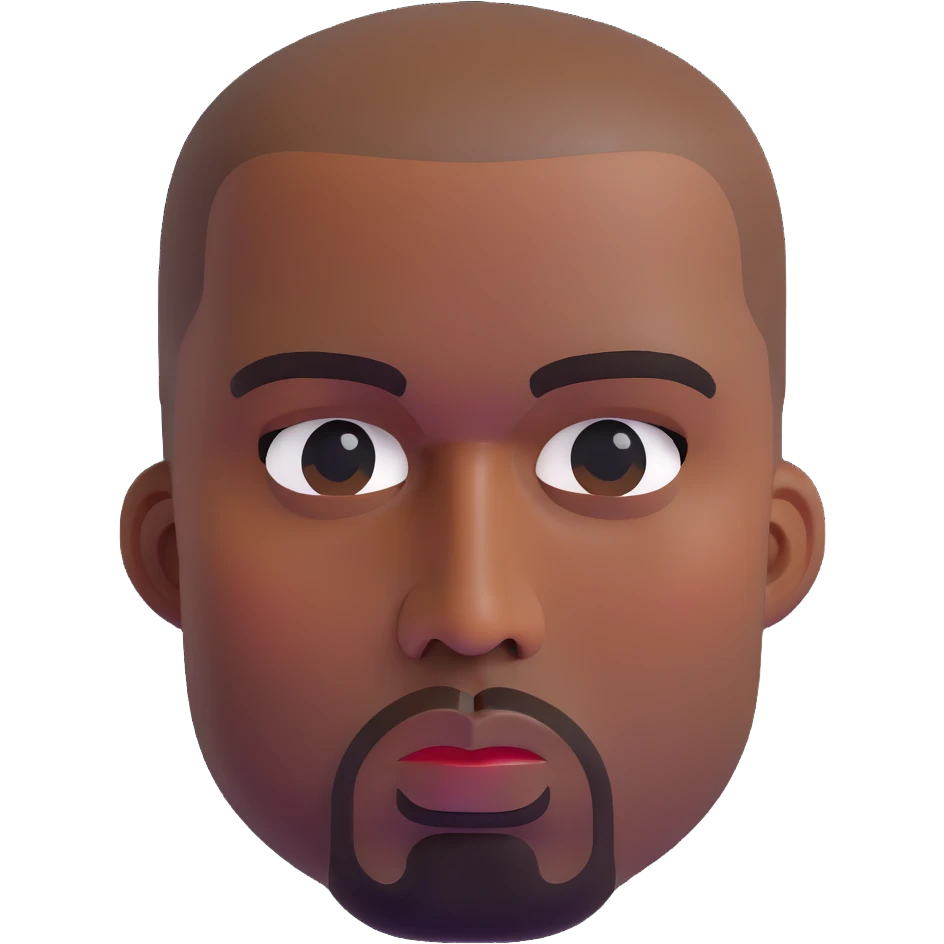 face of Kanye West emoji