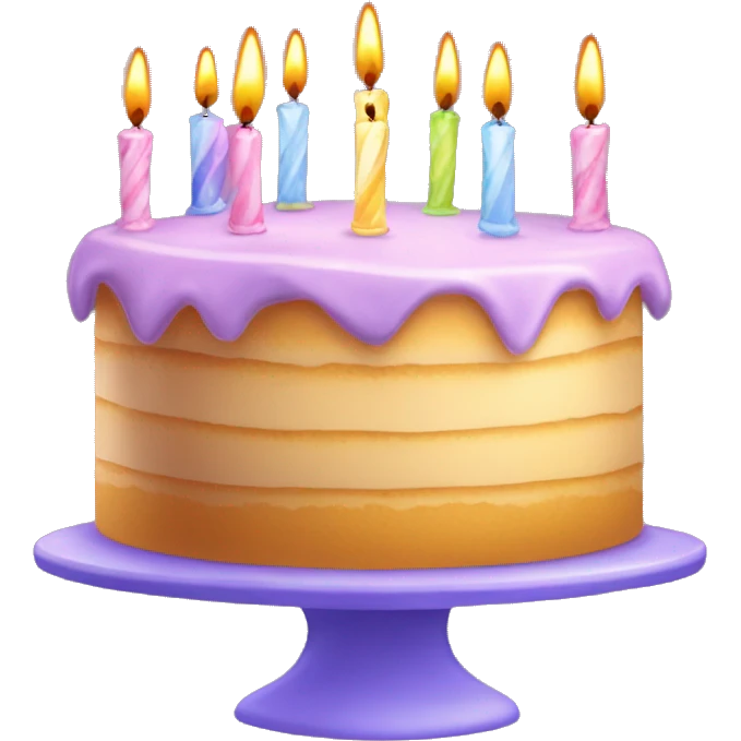 Tarta de cumpleaños con velas 🕯️  emoji