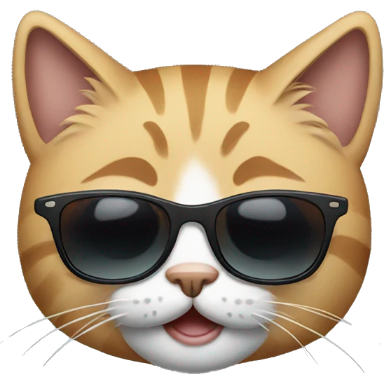 Cat with sunglasses emoji