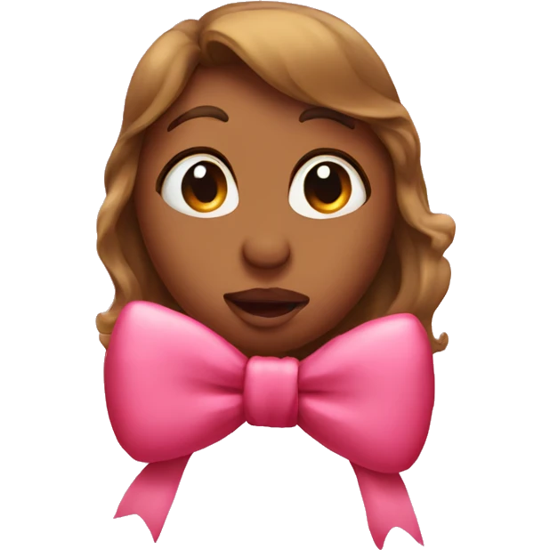kisses with bow emoji