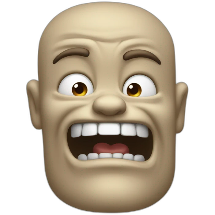 strong muscilar jaw face mewing emoji