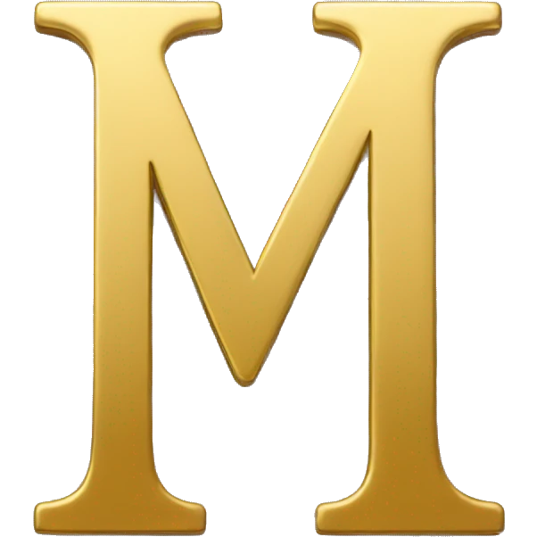 Letter M with Gold Plating emoji
