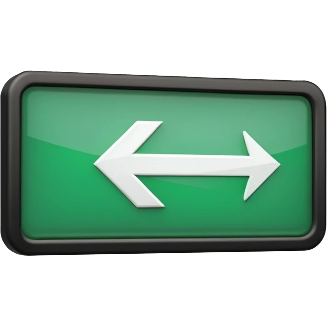 Exit Sign – green arrow emoji