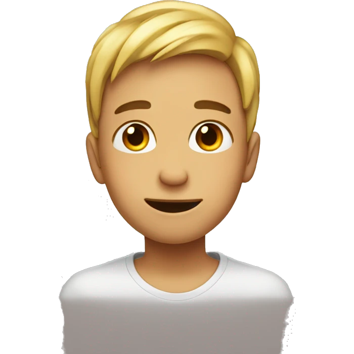 A boy happy with tears  emoji