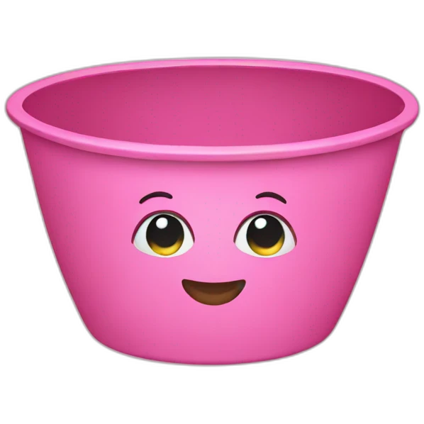 Pink bowl hat emoji