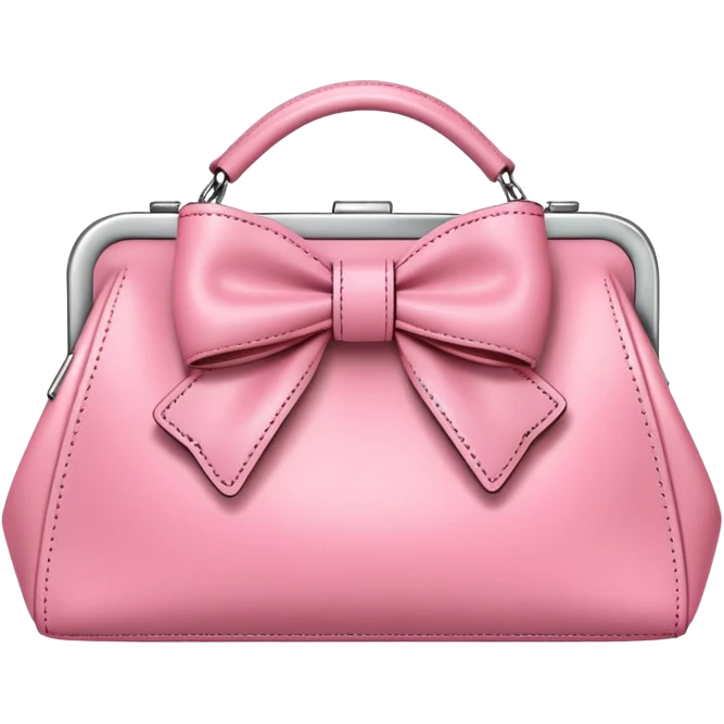 Pink purse with a bow  emoji