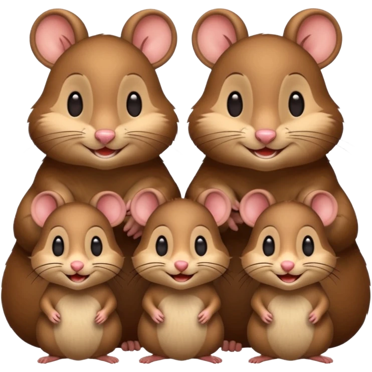 Rodent family emoji