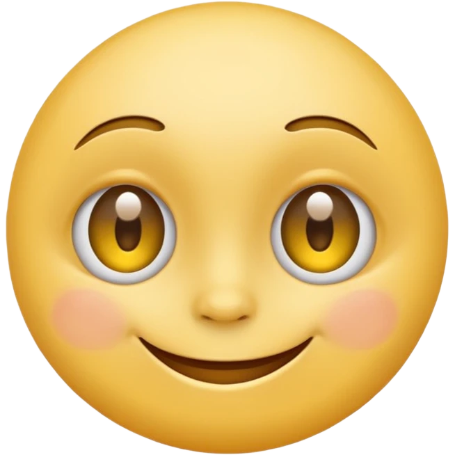 Emoji, yellow round smiling face, curved eyes emoji