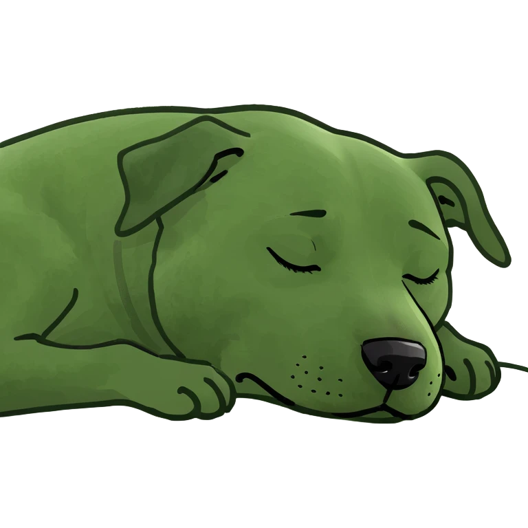 Dog sleeping emoji