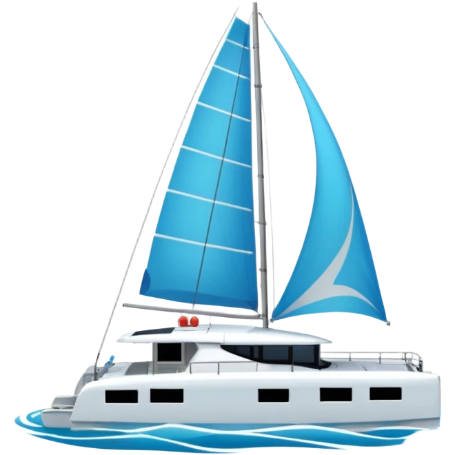 make a 50ft catamaran lagoon styled faceing to the right  emoji