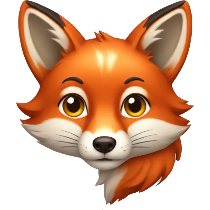 red pretty fox  emoji