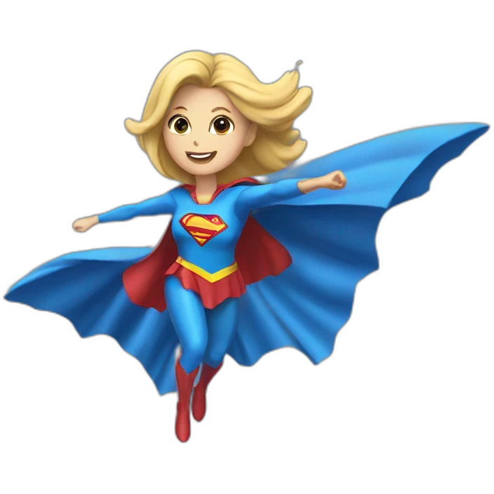 Supergirl fly in the sky emoji