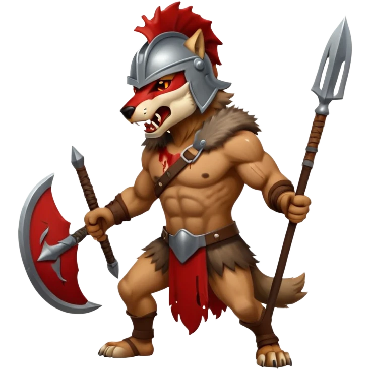 Wolf eating a spartan  emoji