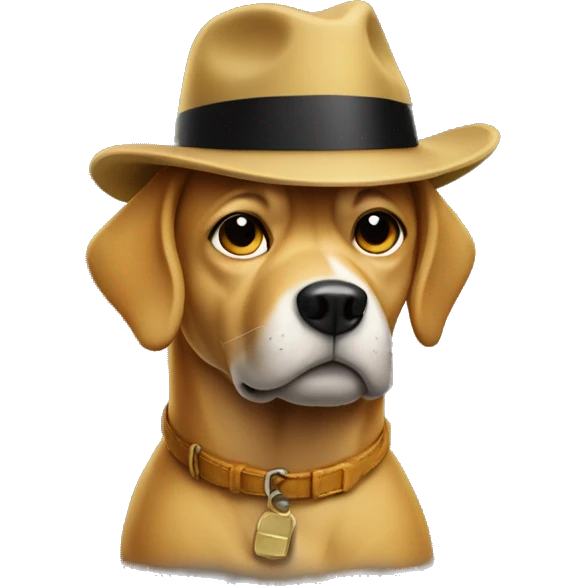 a dog that looks like dick tracy  emoji
