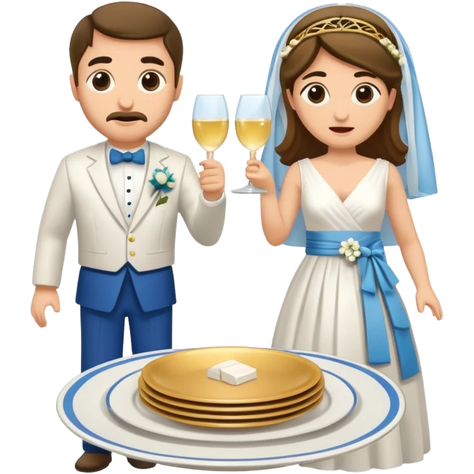greek wedding breaking plates emoji
