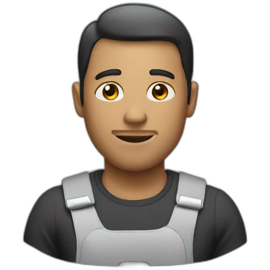 generate a man with an iphone emoji