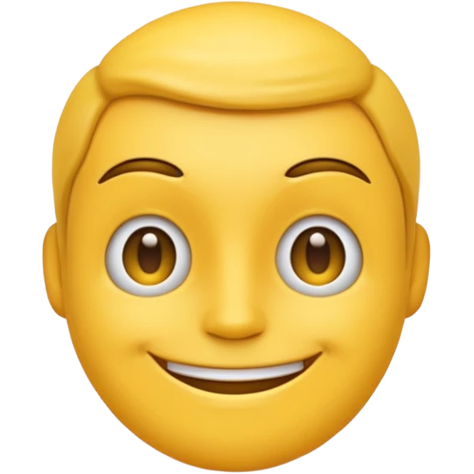 normal yellow emoji, but gigachads face emoji
