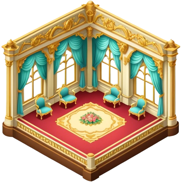 Isometric rococo ballroom emoji