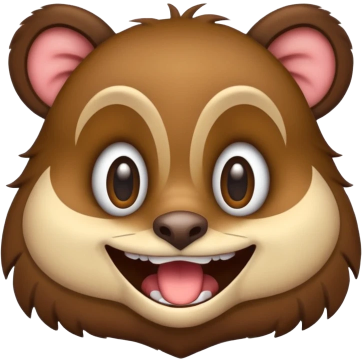 square head animal head emoji with eyes and mouth emoji
