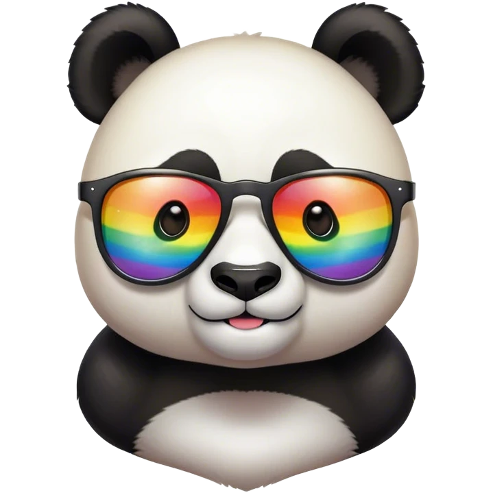 Panda with rainbow sunglasses  emoji
