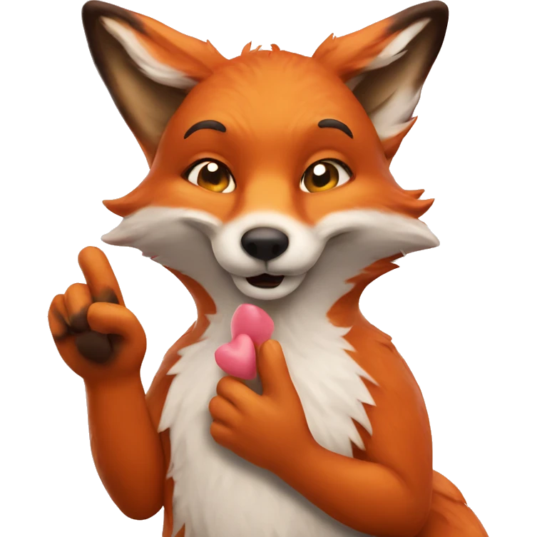 fox sending blow kisses emoji