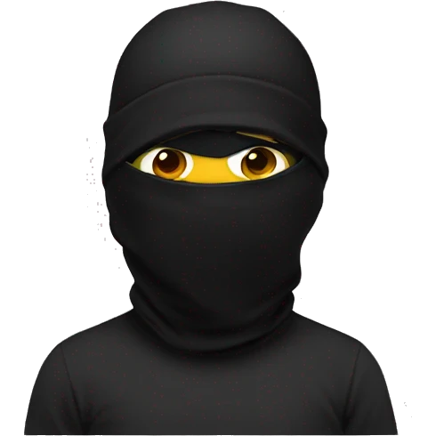 cs2 gamer  with a black balaclava on his head emoji