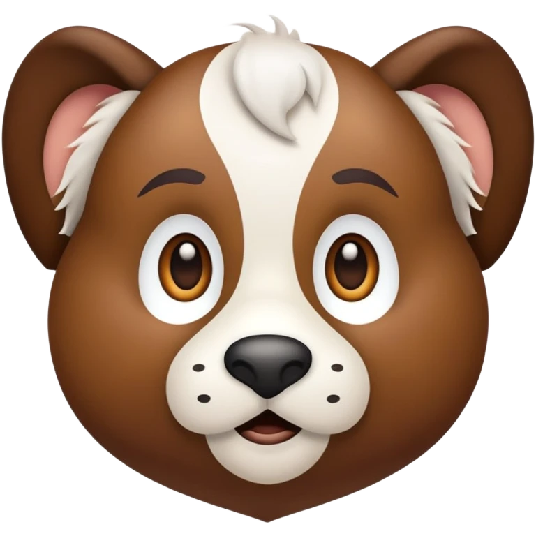 cinematic-noble-brown-and-white-co-portrait-emoji,-poised-and-regal,-with-a-large,-sturdy-build-and-a-beautifully-patterned-hide-of-rich-brown-accented-by-crisp-white-patches,-deep-set-soulful-brown-eyes,-simplified-yet-sharp-and-sophisticated emoji