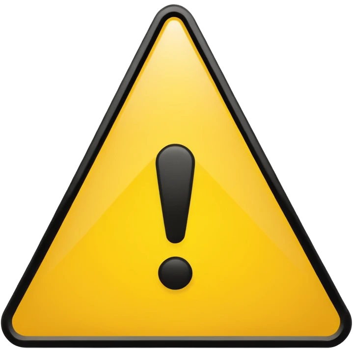 warning sign yellow triangle with black border exclamation mark emoji