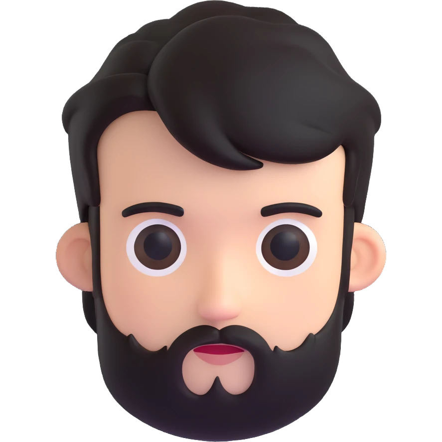 character with only three dark hairs on his head emoji