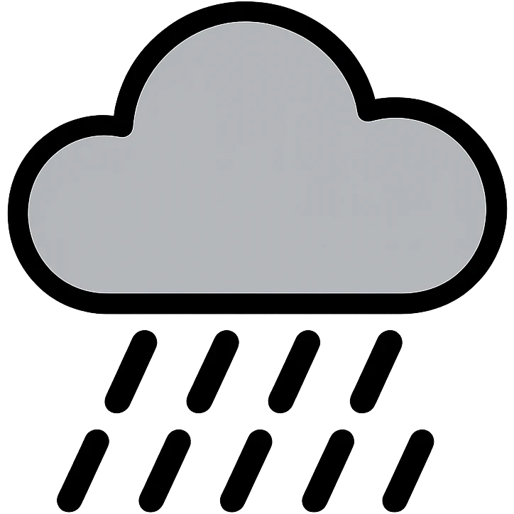 grey cloud is raining emoji