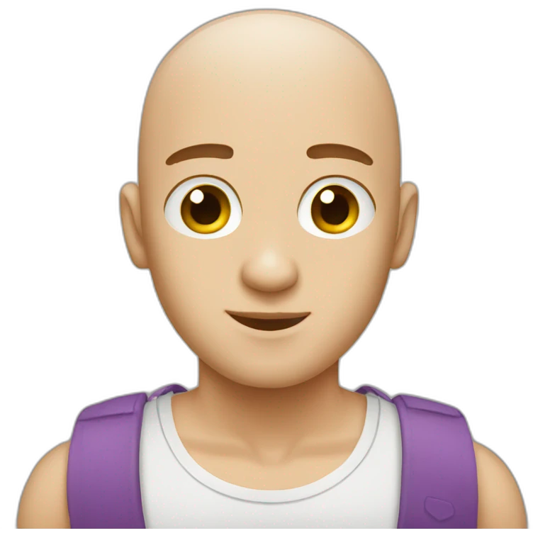 male shaved head emoji