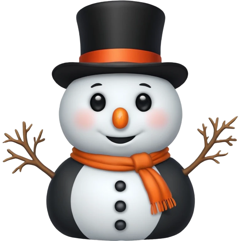 A chubby snowman emoji