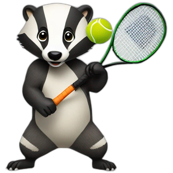 badger playing tennis emoji