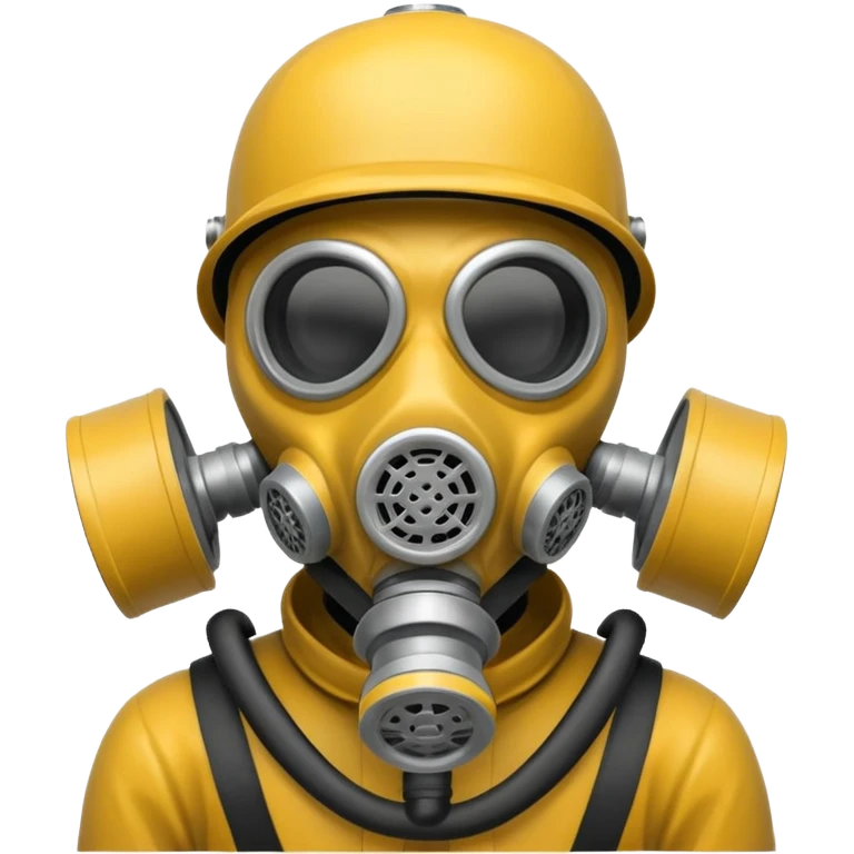 Skeleton wearing a gas mask emoji