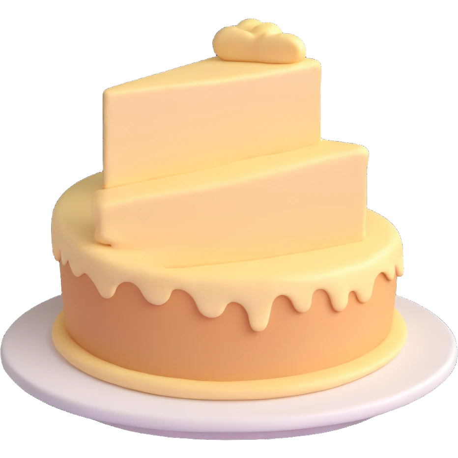 empty plain cake dough, no decorations or toppings emoji