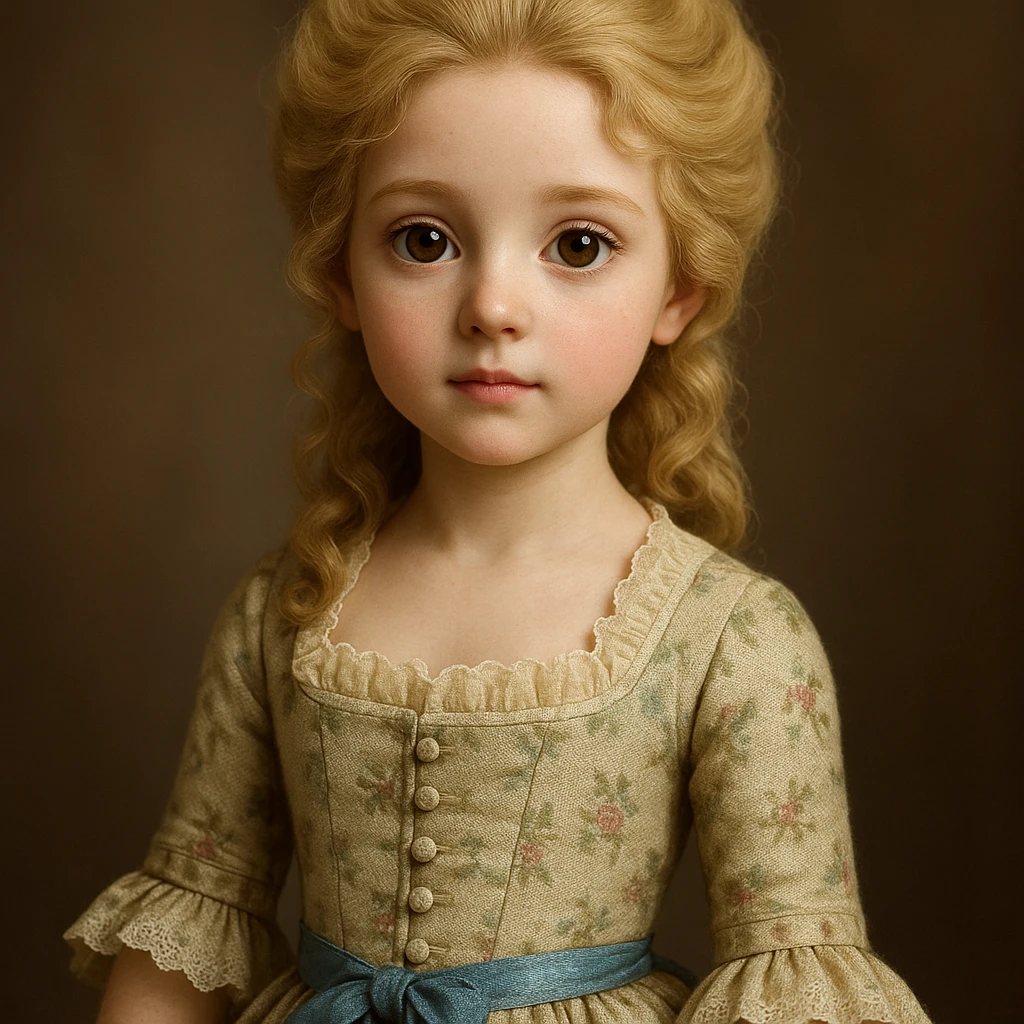 brown-eyed blonde 18th century american girl doll emoji