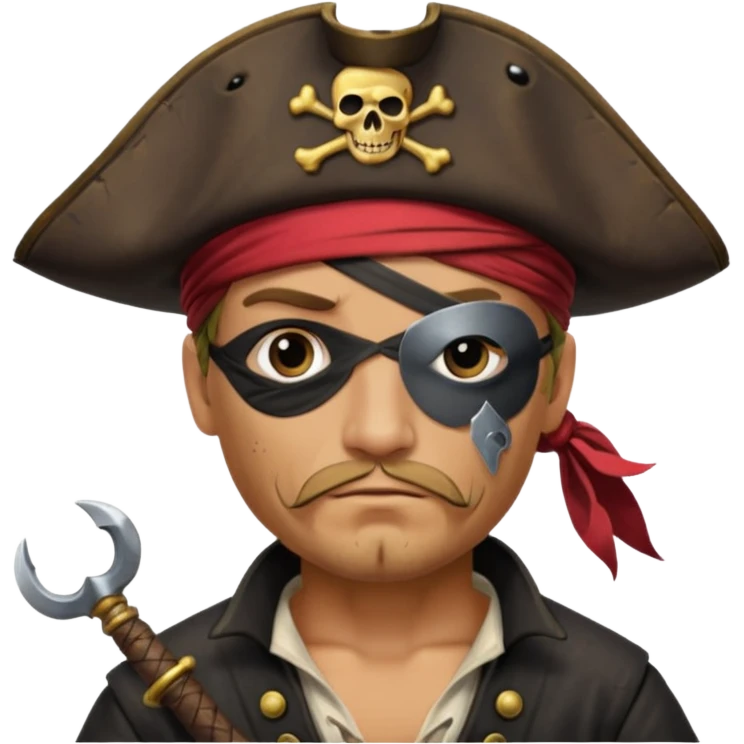 пірат на кораблі emoji