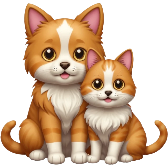 Cat and dog emoji