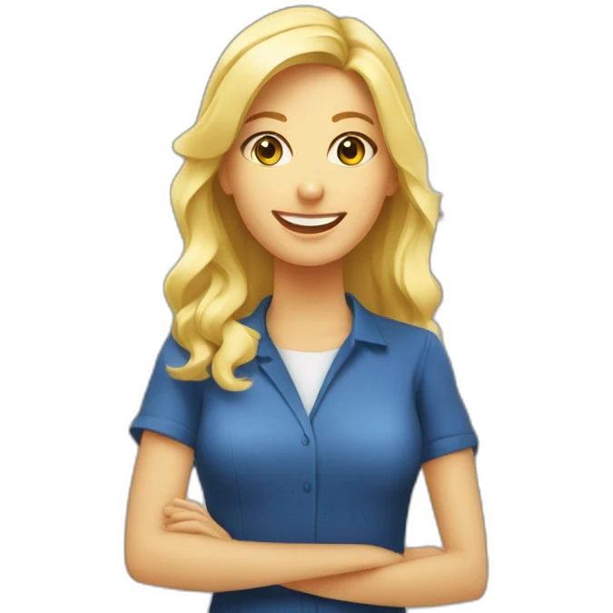 Femme blonde dans une usine électrique  emoji