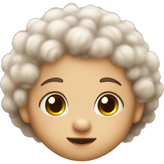 Fluffy cute baby emoji