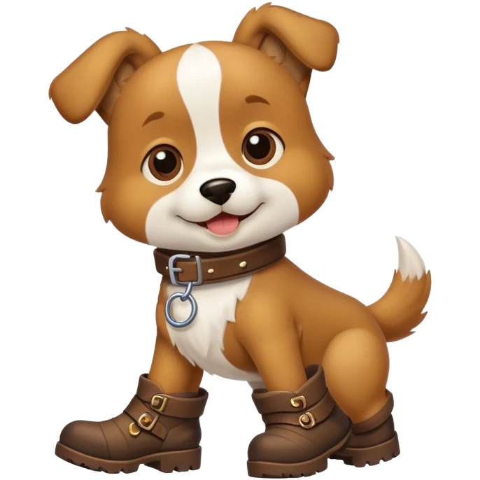 Perro con botas emoji