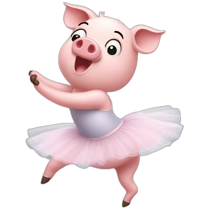 Pig dancing Ballet emoji