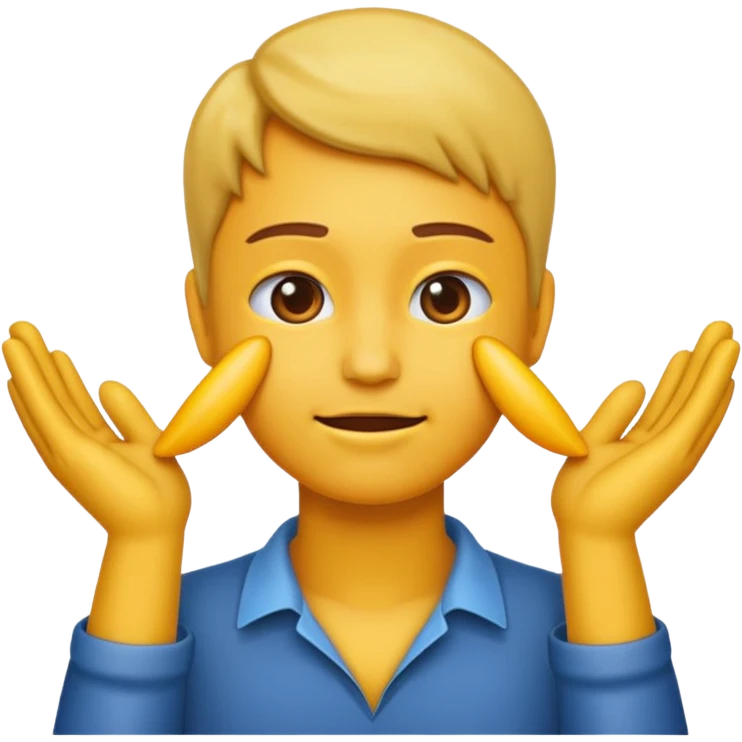 hands on neck emoji emoji
