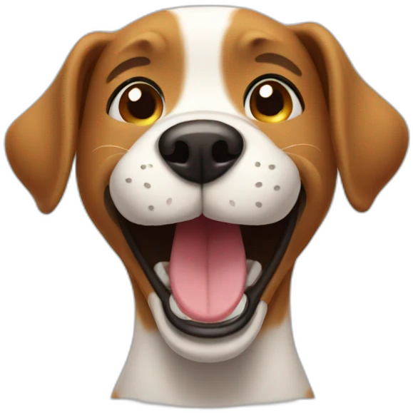 laugh dog emoji