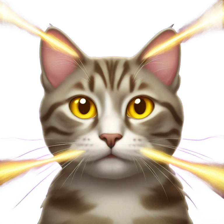 Cat with laser eyes emoji