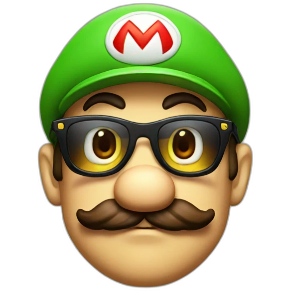 super mario with sunglasses emoji